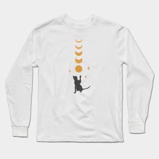 Cat and moon #2 Long Sleeve T-Shirt
